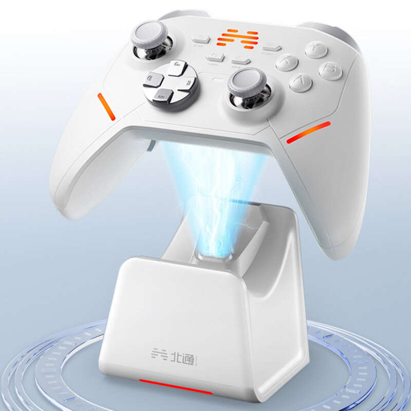 White - BEITONG Game Controller RGB Charging Dock for KP Series KP20/40/KP70 Gamepad Charging Statio