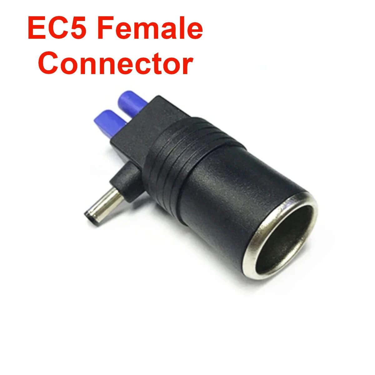 Black - Car Jump Starter Power Adaptor EC5 DC 5.5mm x 2.1mm Female Lighter Socket Connector Universa