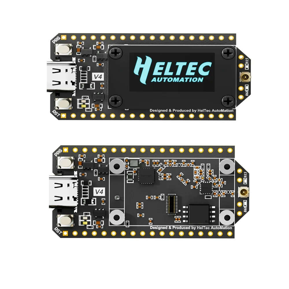 With GPS - Heltec LoRa 32 V4 Meshtastic GPS ESP32 SX1262 0.96inch OLED Solar Powered Development Boa