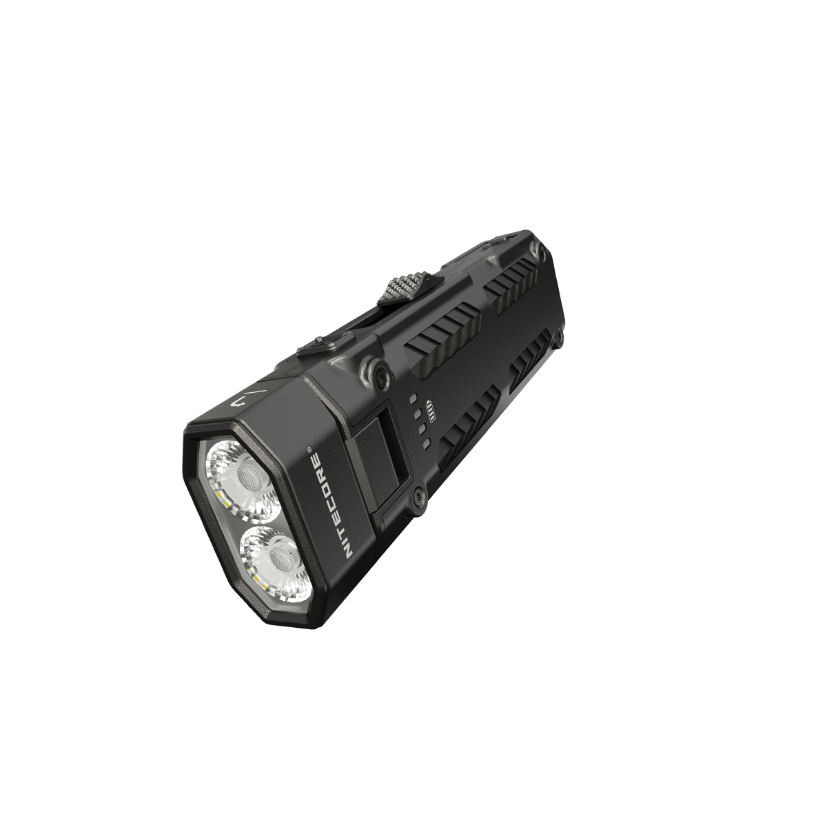 Black - Nitecore EDC09 1600 Lumens EDC Flashlight 102 Rotating Swivel Head 3 Color Temperatures USB-