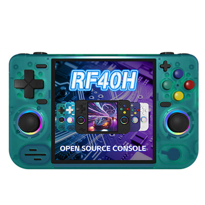 Deep Blue - [64G] RF40H 15000+ Games Handheld Game Console 4-Inch IPS Screen Open Source Linux RK332
