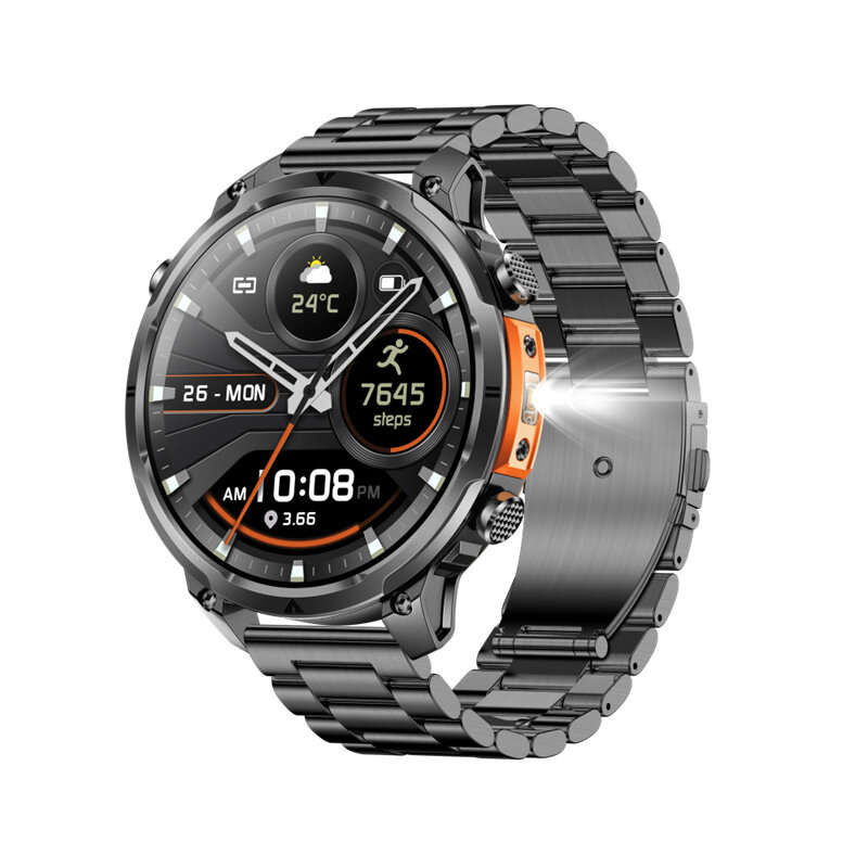 Orange - MK100 1.7-inch HD Screen GPS Built-in Flashlight Altitude and Air Pressure 720mAh Massive B