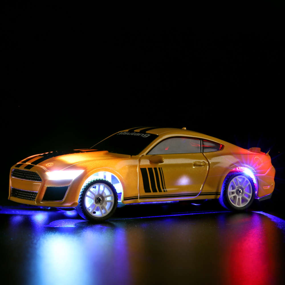 Yellow - Wltoys K4308 RTR 1/43 2.4G 4WD Mini Drift RC Car with Gyro Self-Stabilizing Function LED Li