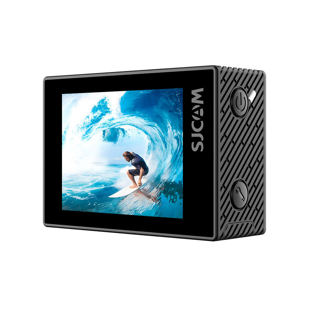 Black - SJCAM SJ6 Ultra Action Camera Voice Control Dual Screen 4K Camera with Image Stabilization f