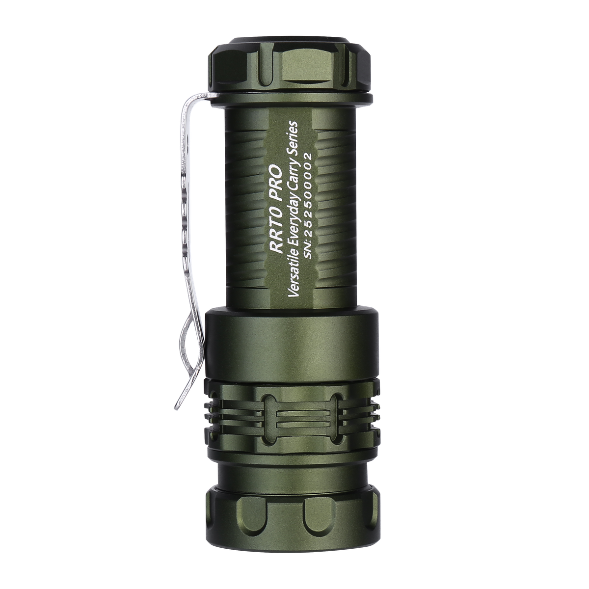 Green - JETBEAM RRT0 PRO LED Rechargeable Small EDC Flashlight Equipped with 3 high-Brightness LEDs+