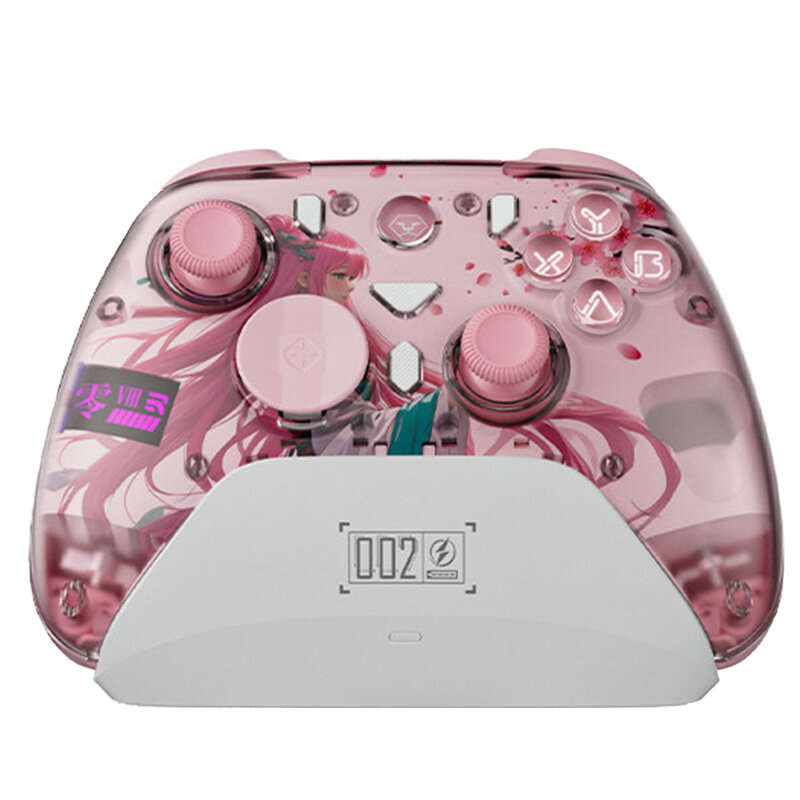 Black - AOLION AL-K20 Tri-mode Wireless Gaming Controller with Hall Joystick and Hall Triggers 1000m
