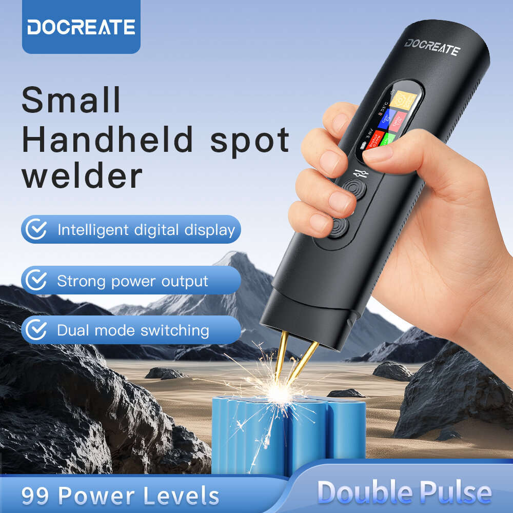 Black - HU-10B Spot Welder 1.4 Inch LCD Screen Dual Mode 800A Output Compact Handheld Welding Machin