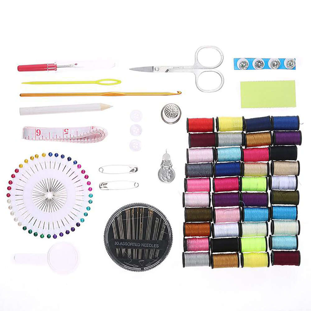128 Pcs/set DIY Knitting Sewing Bag Set Portable Travel Sewing Tool Needle Thread Stitching Embroide