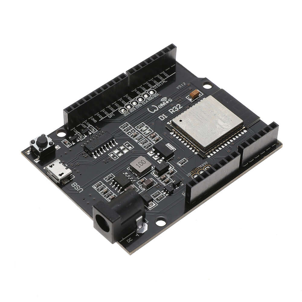 Black - ESP32 D1 R32 Wireless Development Board WiFi bluetooth CH340 4MB Flash Compatible with Ardui