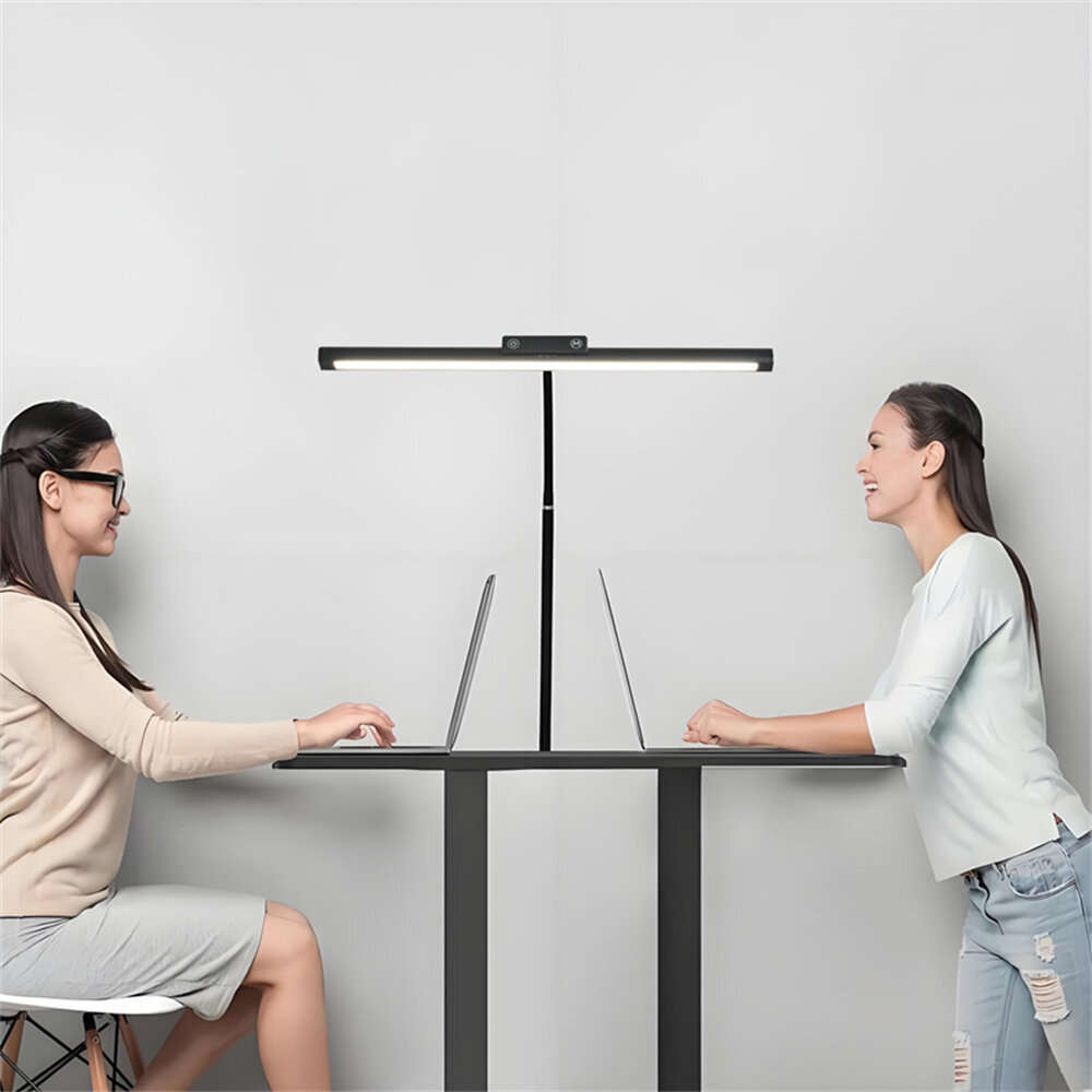 Black - Elfeland USB Plug-in LED Desk Lamp Adjustable Brightnss & Color Temperature Clip-On Flexible