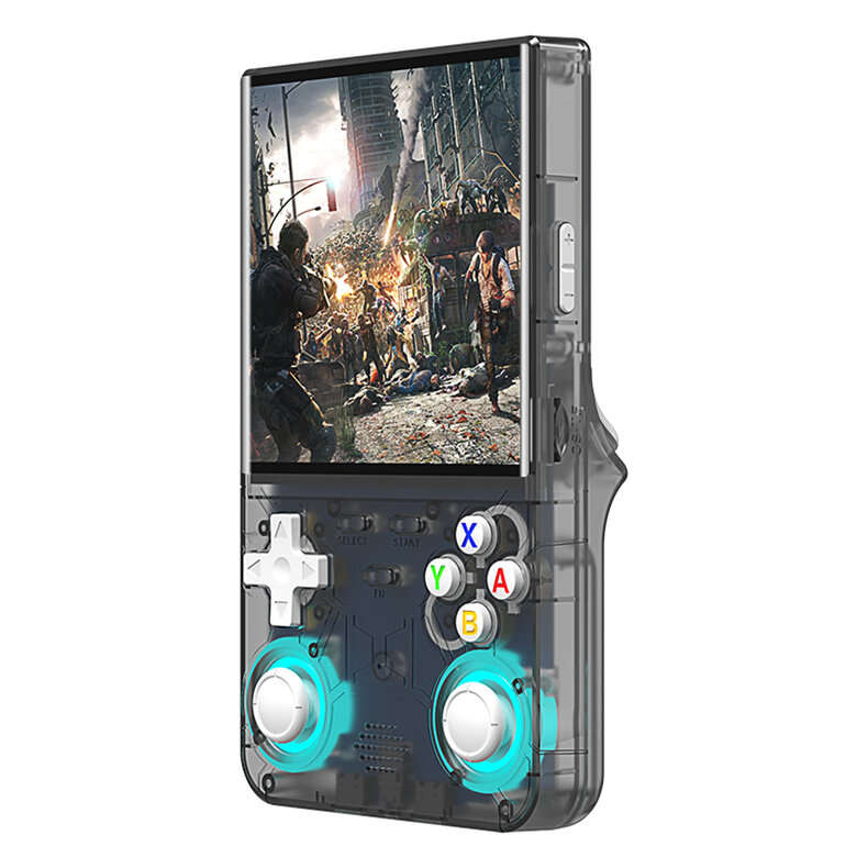 White - R36 Ultra 128G Open Source Handheld Game Console Built in 30000+Games 4-inch IPS Screen RK33