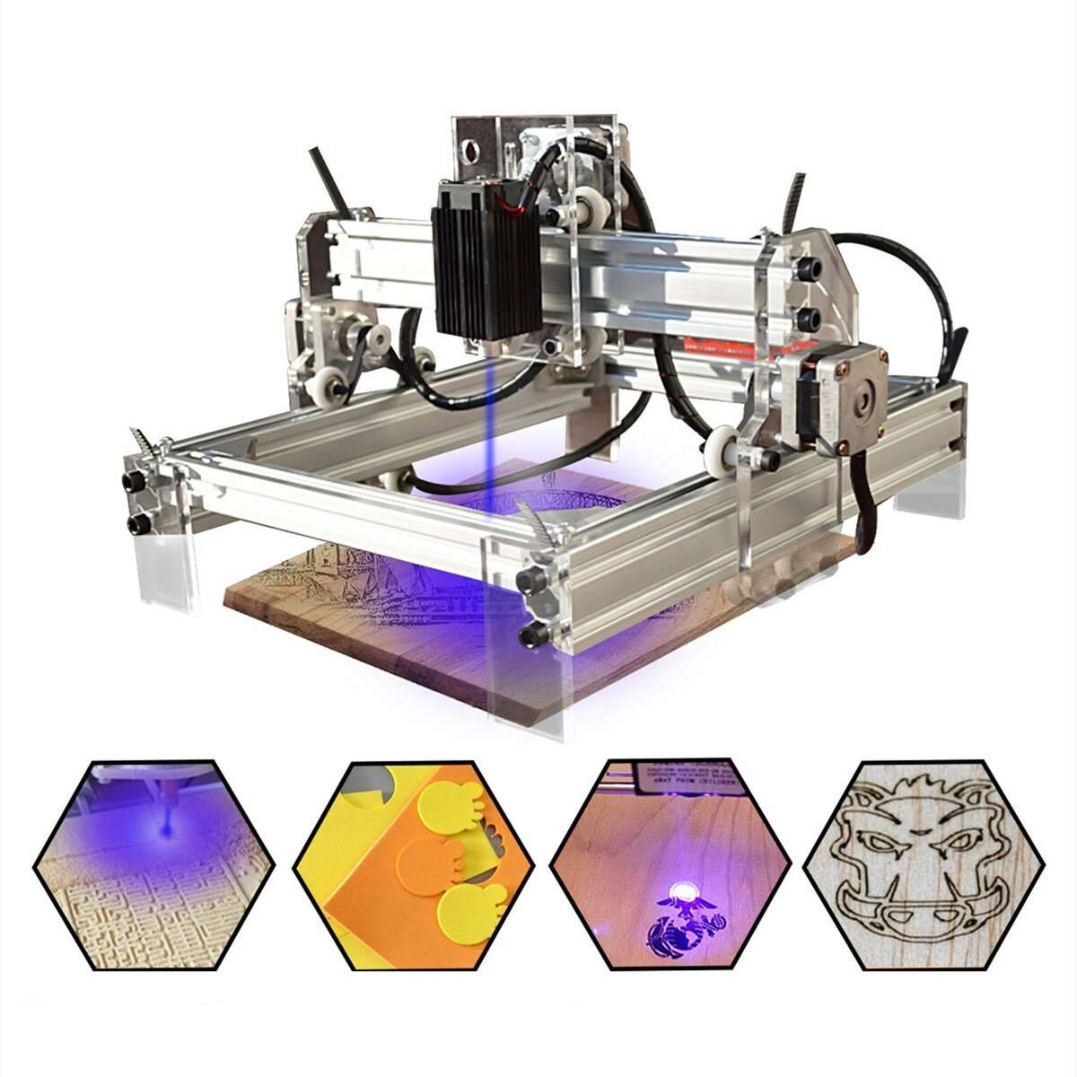 Fanensheng Cnc2017 500Mw 3 Motors Mini Desktop Laser Engraving Engraver Machine Kit Diy Cutter Carve
