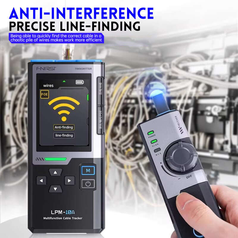 Black - FNIRSI LPM-10A Multifunction Network Cable Tester Anti-Interference Line Finder POE Test NCV