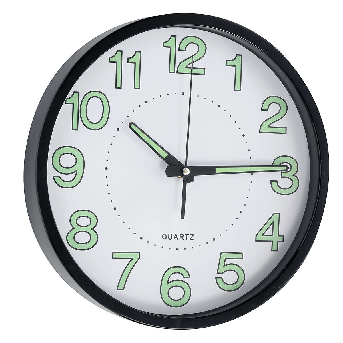12Inch Wall Clock Silent Quartz Luminous Wall Night Clocks Black/White