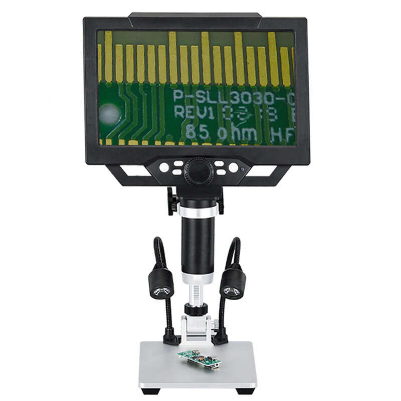 Without Battery - G1600 9 Inches Large Color Screen Digital Microscope HD 12MP Display 1-1600X Conti