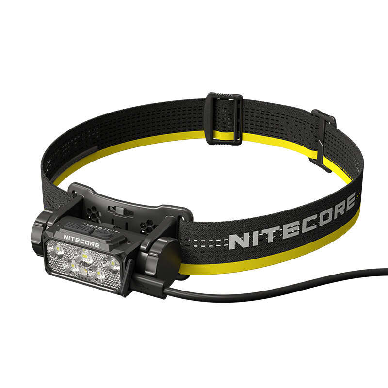 Black - NITECORE HC60 UHE Headlights USB-C Rechargeable 1600Lumens 6 x NiteLab UHE LEDs Headlamp Bui