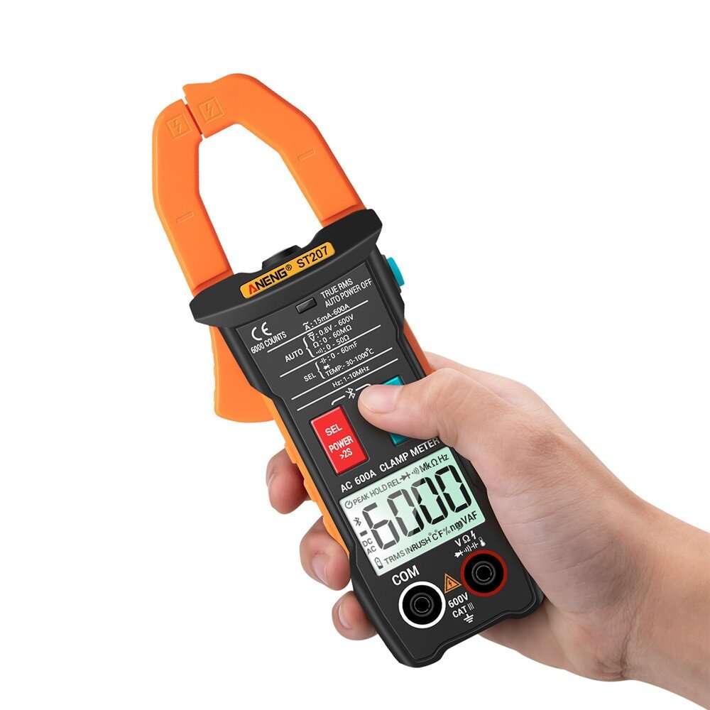 ANENG ST207 Digital bluetooth Multimeter Clamp Meter 6000 Counts True RMS DC/AC Voltage Tester AC Cu