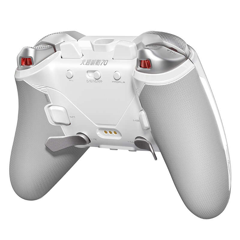 White - BEITONG KUNPENG BTP-KP70A AI Adaptive Feedback Gamepad with Dual Hall Effect Joystick RGB Li