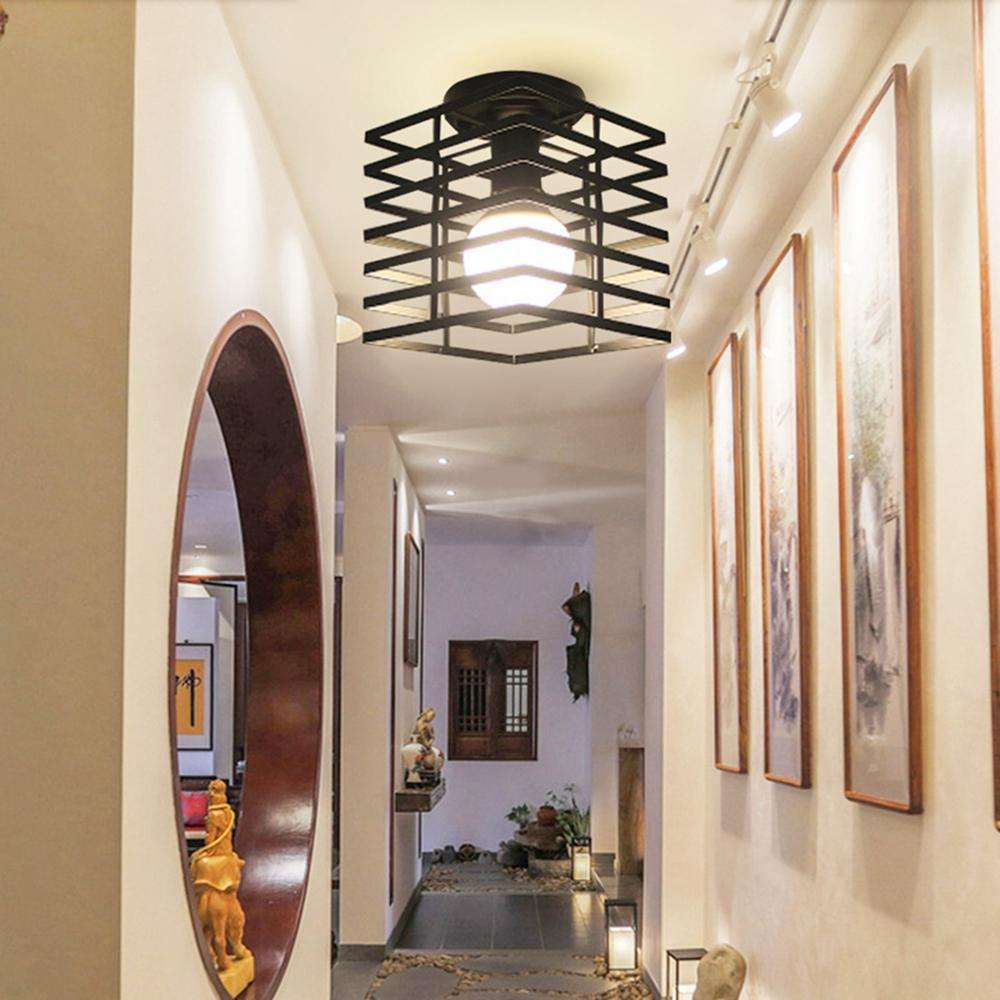 Modern Ceiling Lamp Pendant Light Chandeliers Home Living Room Aisle Fixture - Black