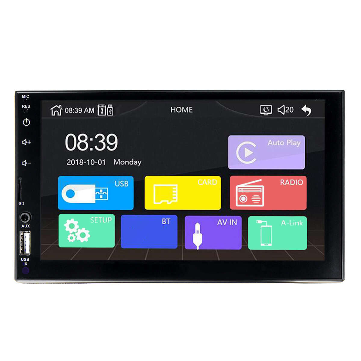 X2 7 Inch 2 Din HD Car Radio MP5 Player Touch Screen bluetooth FM USB TF Card AUX Remote Support Rea