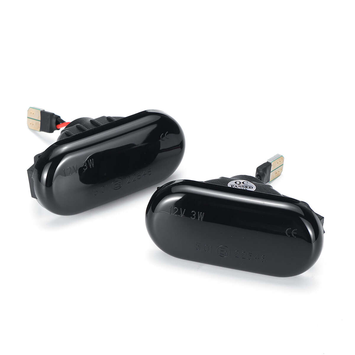 (Color. Black)Dynamic Flowing LED Side Marker Indicator Lights Repeaters Lamp Amber for Nissan T...