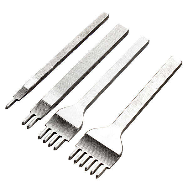 1,2,4,6 prong 3mm Leather Craft Punch Stitching Hole Punches Tools - 4 prong