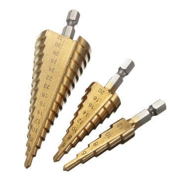 HSS Hex Shank Pagoda Step Drill Bit from 4-12/4-20/4-32 (SIZE: 4-20MM)