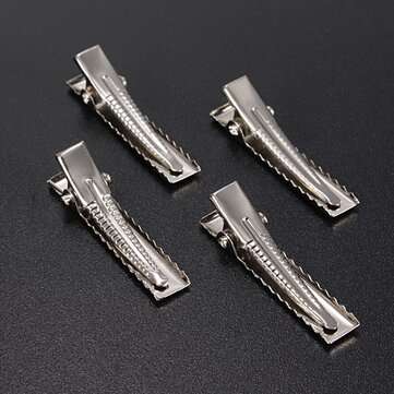 50Pcs Metal Silver Alligator Prong Hair Clips Accessories