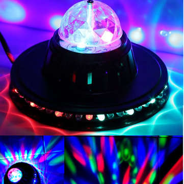 8W Rotating LED Club Disco Party Crystal Magic Ball Stage Effect Light