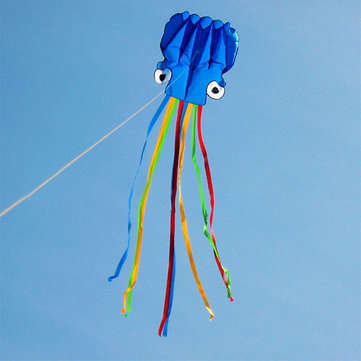 Portable Colorful Octopus Soft Outdoor Sport Flying Kite 5.5m