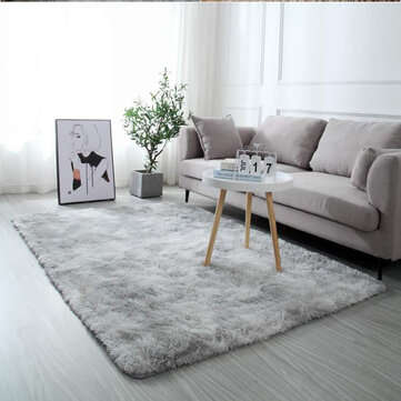 Plush Soft Carpets Water Absorption Carpet Rugs for Living Room Bedroom Anti-slip F... (COLOR: GREY)