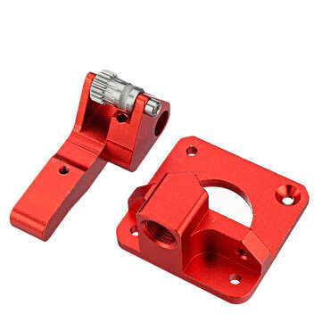 Dual Gear Pulley Dual Drive Extruder Kit + 3Pcs MK8 1.75/0.4MM Brass Nozzle Accessories Kit for 3D P