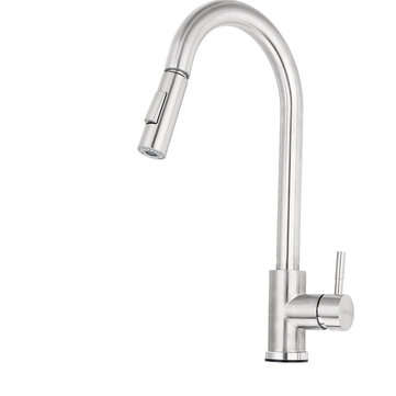 Smart Touch Stainless Steel Kitchen Faucet 360 Rotation With Pull Down Sprayer ... (COLOR: SILVER)