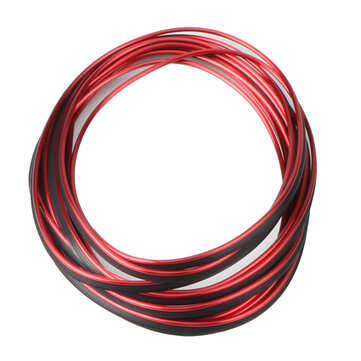 5M Flexible Car Interior Edge Gap Moulding Trim Strip Decorative Line Decor (COLOR: RED)