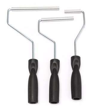 Fiberglass Roller Brush Aluminum Alloy Tool Defoaming Vertical Stripes Plastic Handle (TYPE: 4")