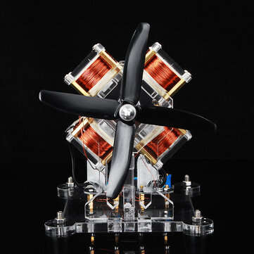 Four Coil Brushless Motor Fan Blade High-speed Turbine Hall Electric Machine Model