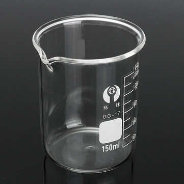 3Pcs 100ml 150ml 250ml Beaker Set Graduated Borosilicate Glass Beaker Volumetric Measuring Lab Glass