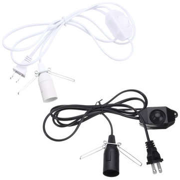 1.8M E12 Lampholder Bulb Adapter US Plug with Dimmer Cable Cord Switch for Himala... (COLOR.: WHITE)