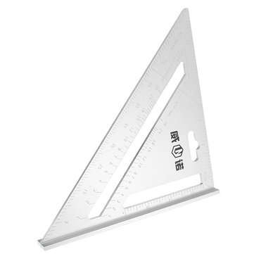 MYTEC 200mm Aluminum Ruler Speed Square Protractor Miter Framing Measuring Tool
