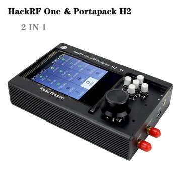 New PortaPack H2 And HackRF One SDR Software Defined Radio 1MHz-6GHz Assembled with Antennas Built-i