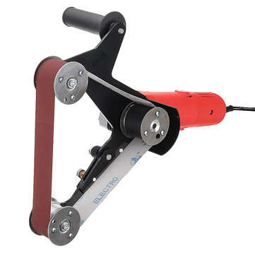 Drillpro Grinder Pipe and Tube Belt Sander Attachment Stainless Steel Metal Wood Sanding Belt Adapte