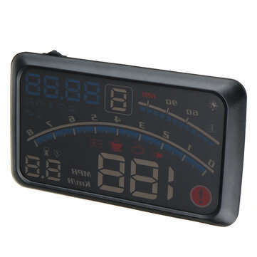 5.5 Inch Car HUD Head Up Display Windshield Projector OBD2 EUOBD Speed RPM Water Temperature Voice A