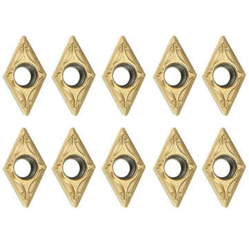 10Pcs DCMT070204 US735 DCMT21.51 Carbide Inserts for Lathe Turning Tool