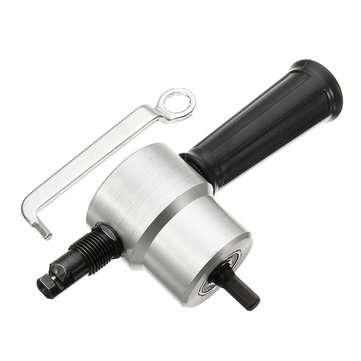 Drillpro YT-160A Double Head Sheet Metal Nibbler Cutter Drill Attachment Metal Sheet Cutter