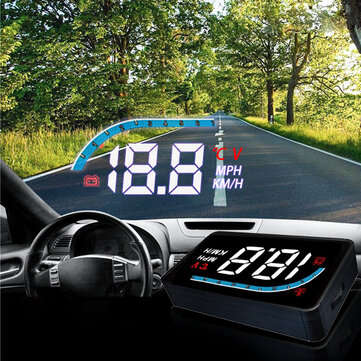L1 Head-up Display Digital Display HUD Speed Water Temperature Voltage OBD + Alarm Monitor For Vehic