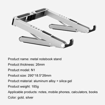 4 In 1 Foldable Height Adjustable Laptop Stand Phone Holder Tablet Stand Calculator Stand For Laptop