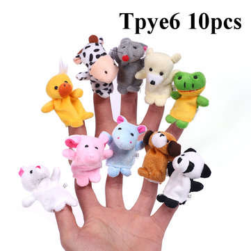 Christmas 7 Types Family Finger Puppets Set Soft Cloth Doll For Kids Childrens Gift Pl... (no.: 006)