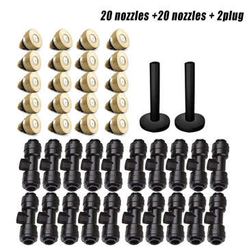 1/4" Brass Low Pressure Misting Nozzle Quick Plug Socket Plug Spray Set Outdoor Garden... (SIZE: #2)