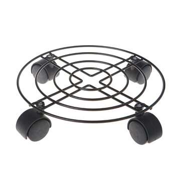 Flower Plant Pot Round Wheels Mover Trolley Candy Garden Tools Plate Metal Stand H... (SIZE 3: 35CM)