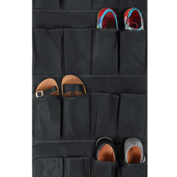 24 Plaid Over Door Hanging Bag Box Shoe Rack Hanger Storage Tidy Organizer Bag